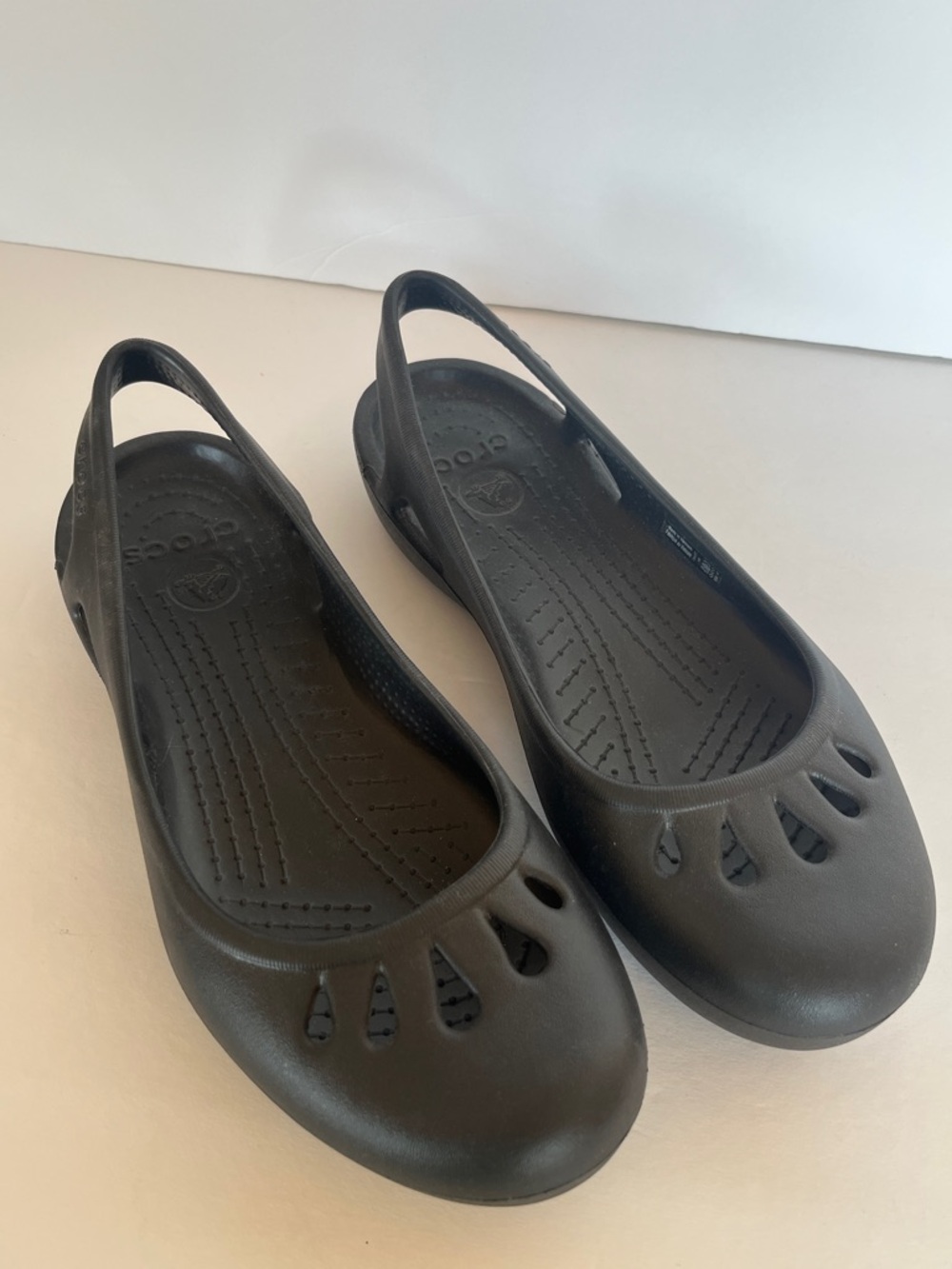 CROCS Women’s Black Slingback Mary Jane-Style Mules